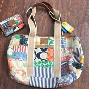 Coach Multicolor Patchwork Tote